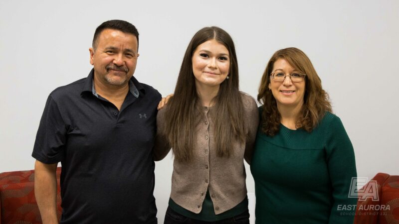 Karina Villagran and her parents, Mr. & Mrs. Villagran.